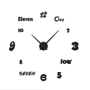 Simple Creative Clock Wall Sticker Diy Wall Clock