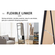 Hird Generation Black Solid Wood Frame Full Body Mirror, Bold Border, Bathroom Makeup Mirror, Bedroom Porch, Decorative Mirror, Clothing Store, Floor Standing Large Mirror. Black 65 X 22.8