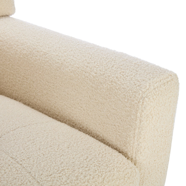 Modern Soft Teddy Material Ergonomics Accent Chair Living Room Chair Bedroom Chair Home Chair With B