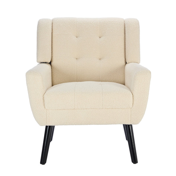 Modern Soft Teddy Material Ergonomics Accent Chair Living Room Chair Bedroom Chair Home Chair With B